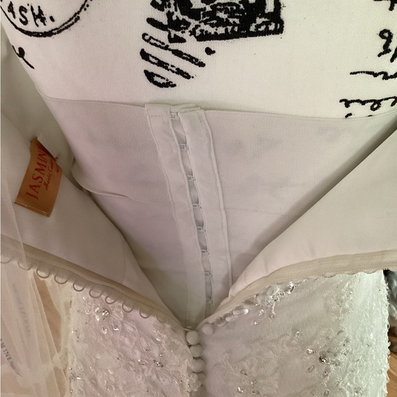 - Jasmine Haute Couture Wedding Gown Dress, sz 8, Silk, Lace, Embroidered … - Picture 6 of 16